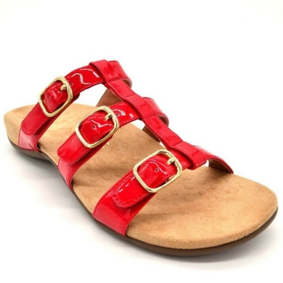 Vionic Shoes - Vionic Women Red Misa Adjustable Slide
Sandals 7 Wide
